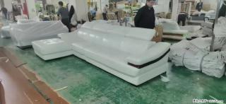 【大厂仿真皮沙发】实木框架，高回弹海绵45密度。全新包装，质量非常好，3.6米右贵妃 - 眉山28生活网 ms.28life.com